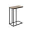 Table à collation contemporaine pour chambre à coucher - stratifié taupe, bureau en métal noir, métal brun, conception pratique