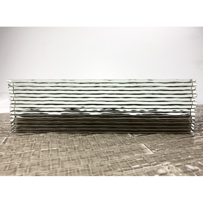 Metro Cubes 1 in. x 12 in. Textured Glass Straight Edge Trim Decorative Kitchen & Bathroom Wall Tile, Olive Brown