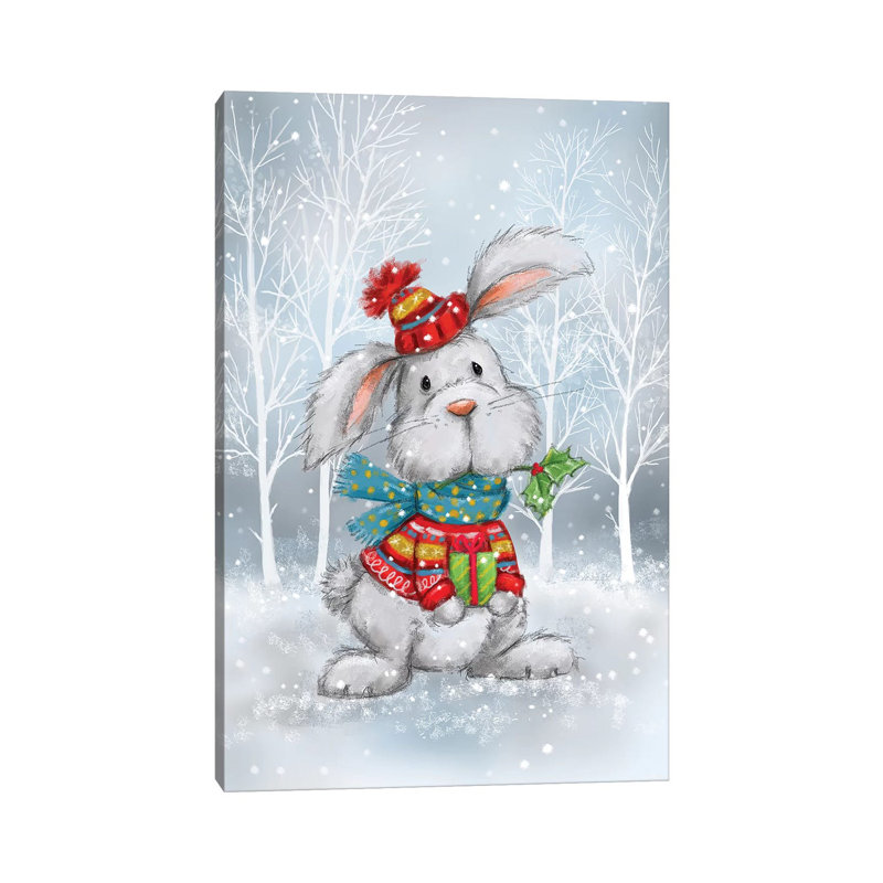 Rabbit In Wood by MAKIKO - Wrapped Canvas Print, 20.32 cm H x 30.48 cm W