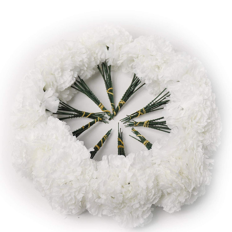 Pot de fleurs en soie, Blanc