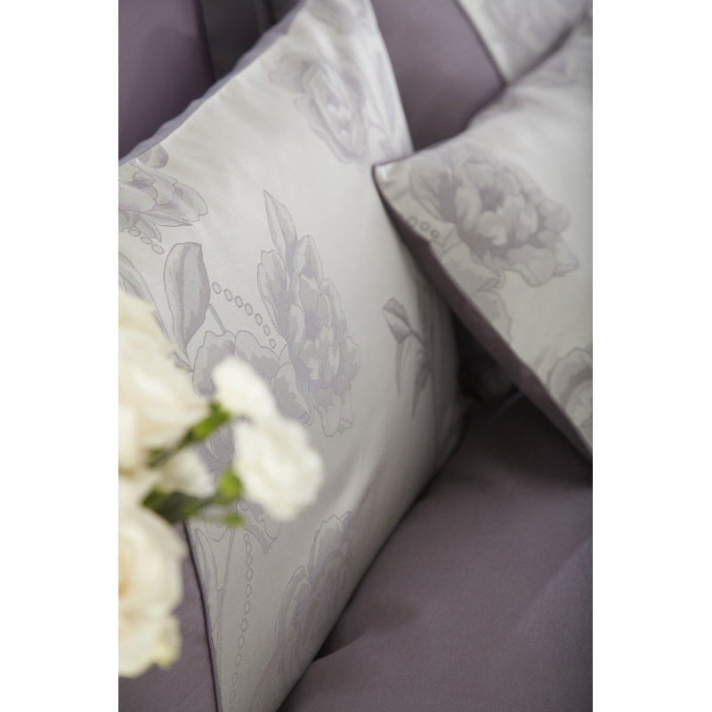 Delao Pillowcase - Set of 2, Slate Grey / Light Plum