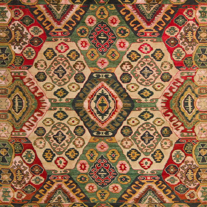 Tapis abstrait moderne 5420, Carré 8 pi