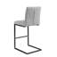 Tabouret de bar - Chaise Andrei gris clair avec structure en métal noir robuste, sièges élégants et confortables pour îlot de cuisine, salon et pub, 2 ensembles-232721174