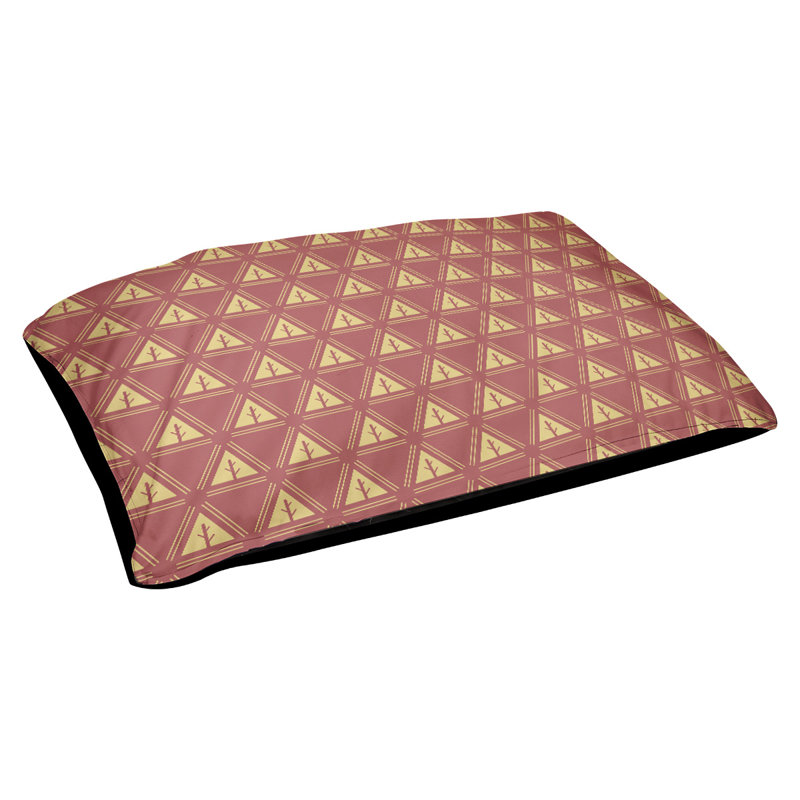 Coussin d'extérieur Chenoweth, Grand (l 50 po x P 7 po x H 40 po), Rouge / doré