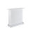 Table de bar cerf-volant à finition blanche brillante avec 6 rangements fixes, structure en bois, repose-pieds en métal, capacité de 100 lb, 47 po de largeur, 41 po de hauteur, rangement à l'arrière, base et repose-pieds