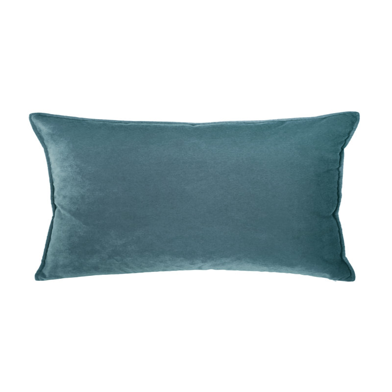 Franklin Washable Velvet Square Pillow Cover & Insert , Pavo, 12"H x 26"W
