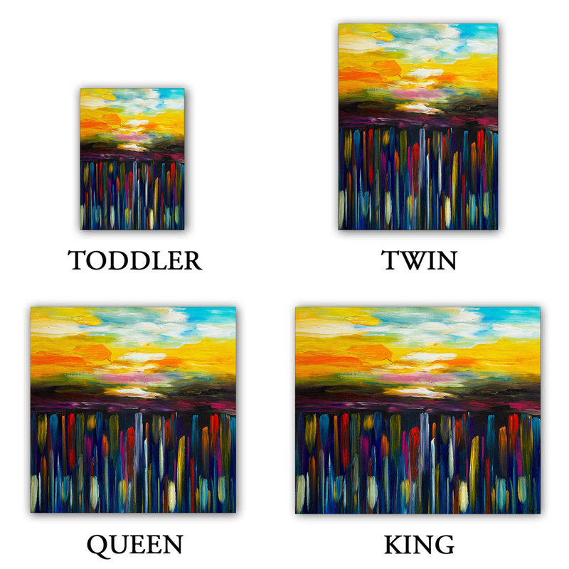 Abstract Duvet Cover, 1 King Duvet Cover + 2 King Shams