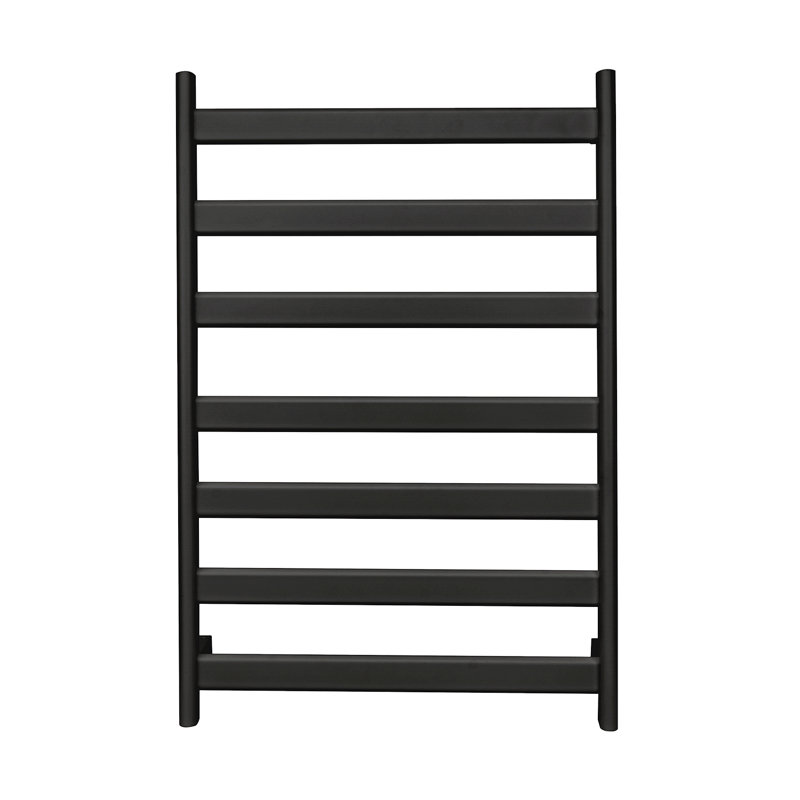 Porte-chauffe-serviettes mural électrique, Noir mat