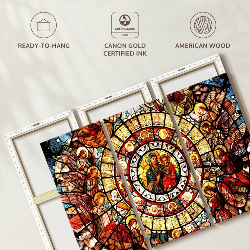 " Church Window " Print, 48" H x 74" W x 1.25" D