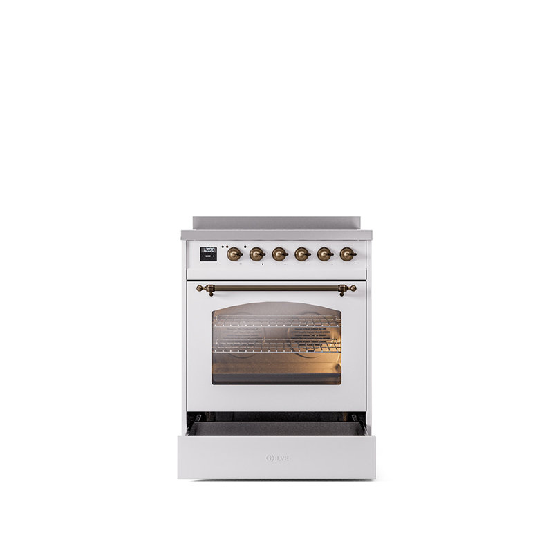 ILVE Nostalgie II 30 in Induction Range, White/Bronze