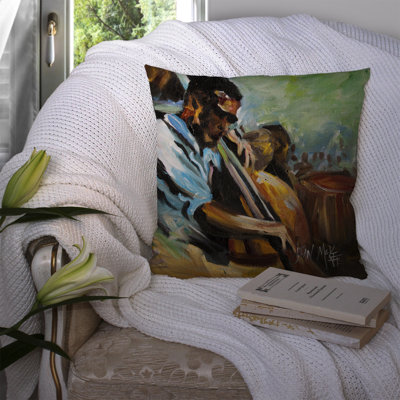Jazz Outdoor Reversible Throw Pillow