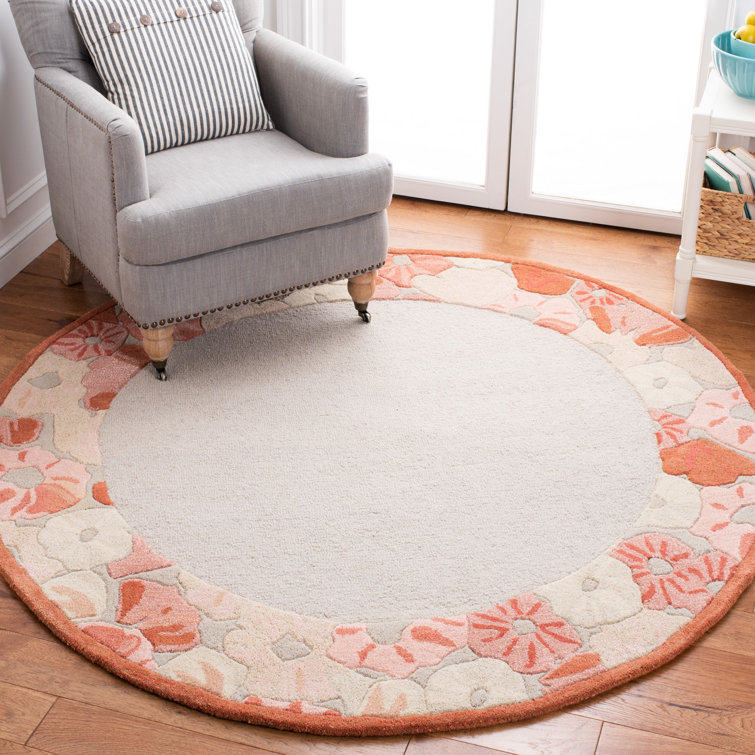Martha Stewart Hand Tufted Wool/Viscose Floral Rug in Cayenne