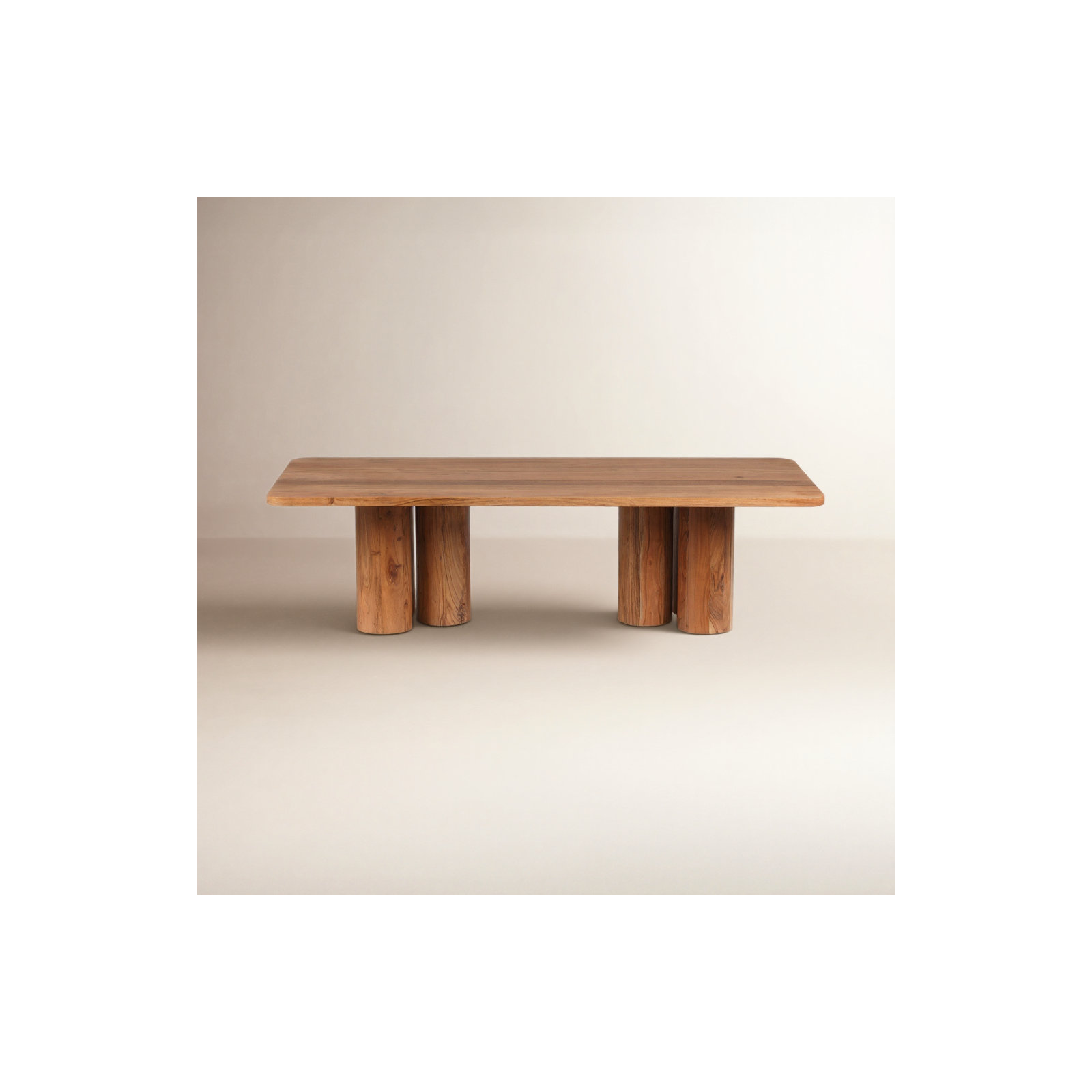 Pompano Solid Wood Single Coffee Table, Natural