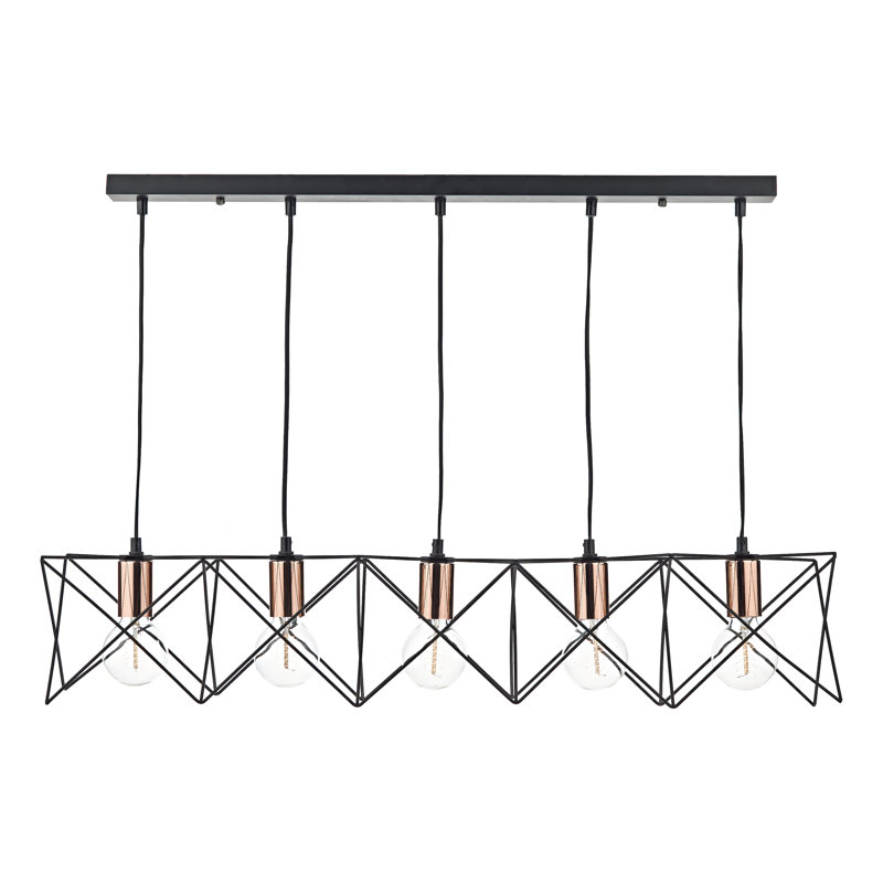 Lorenz 5 - Light Kitchen Island Pendant, Black/Copper