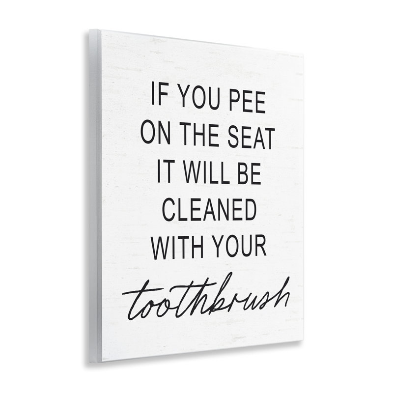 Plaque d'avertissement «Sassy Clean With Tooth», par Lettred