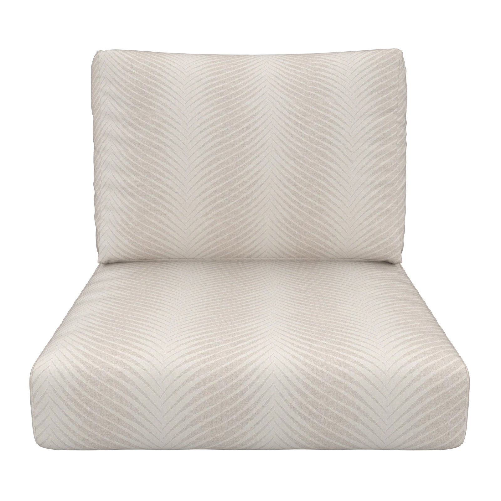 Amala Sunbrella® Seat and Back Cushion, 24" W x 5" D, Clockout Cloud