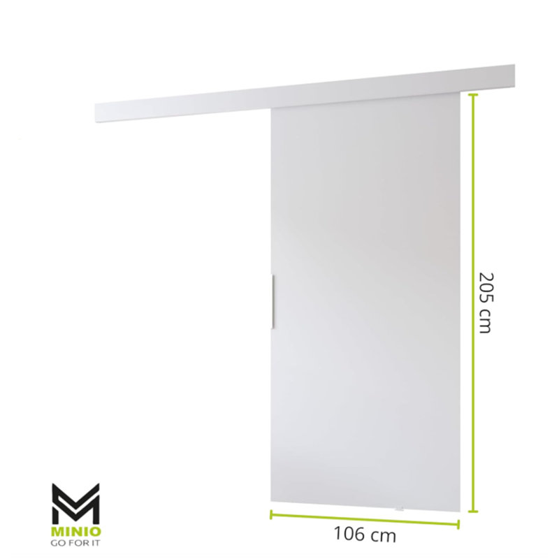 Sliding Door Prim F, Interior Door, 106cm x 205cm, Sonoma Oak/Black