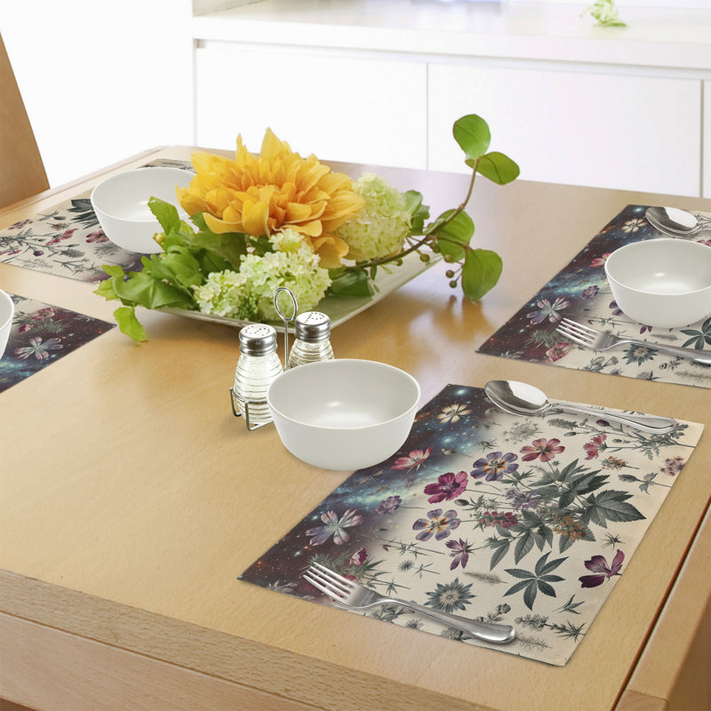 Ensemble de 4 napperons Ambesonne Botanic
