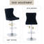 Swivel Upholstered Velvet Adjustable Height Bar Stool-2108636920-2108636924