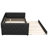 Full XL Size Upholstered Daybed with Trundle and LED, Black-764823069
