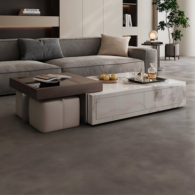 Table basse 39,37 "Modern Minimalist, H 11,42 po x L 39,37 po x l 30,71 po