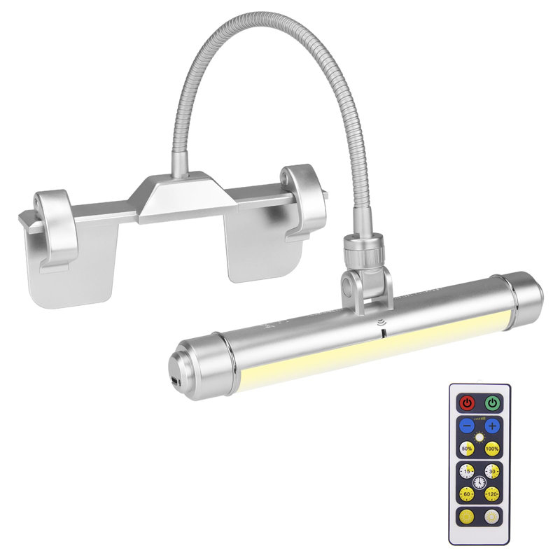 Battery Powered LED Wall Mount Picture Light, Silver