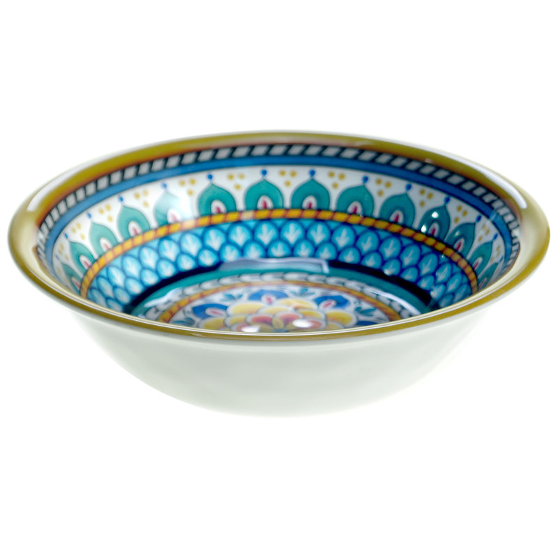 Portofino 12-Piece Multicolor Melamine Floral Dinnerware Set