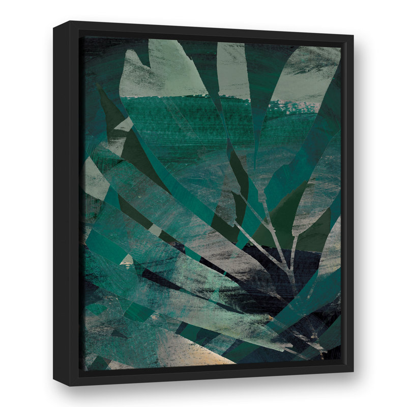 Feuilles de feuilles encadrées sur toile, H 21,75 po x l 17,75 po