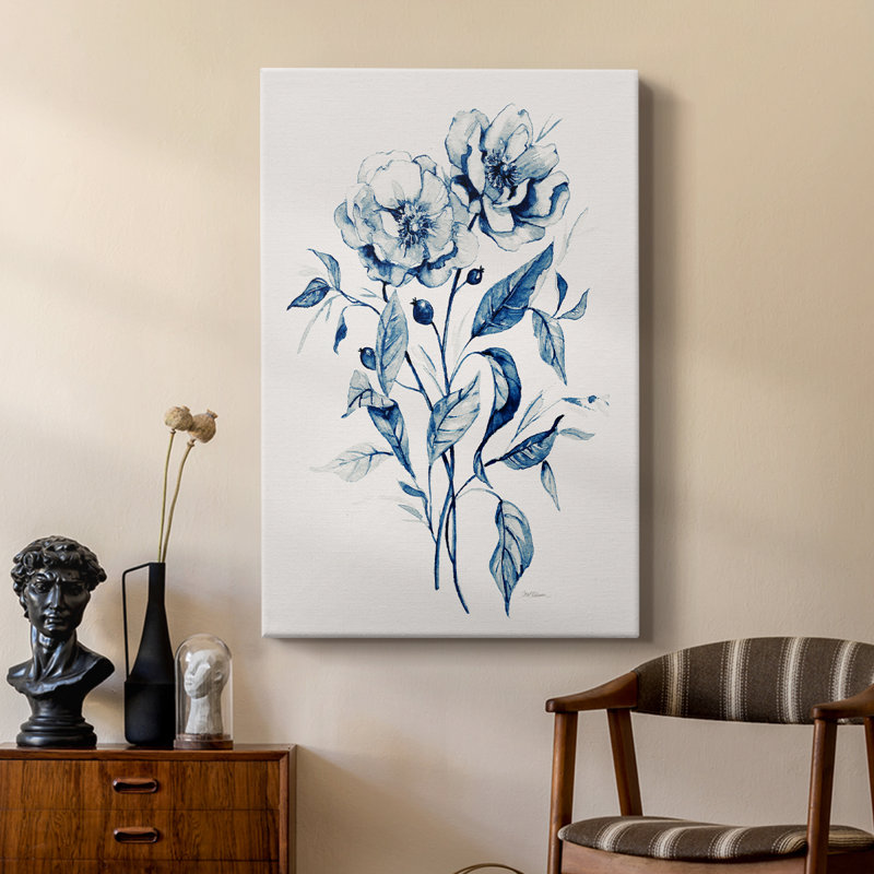 Indigo Wild Roses I - galerie sur mesure, H 18 po x l 12 po