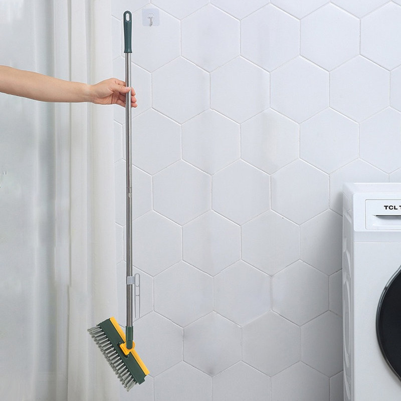 Floor Scrub Brush Long Handle 4 In 1 Scrape