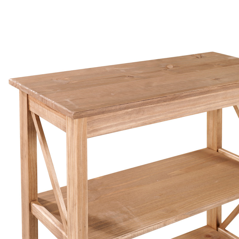 Loughlam 31.50'' W Solid Wood Shelving Unit, Natural