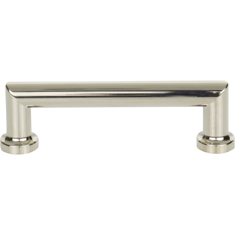 Morris Bar Pull, Polished Nickel, 3 3/4" Center to Center