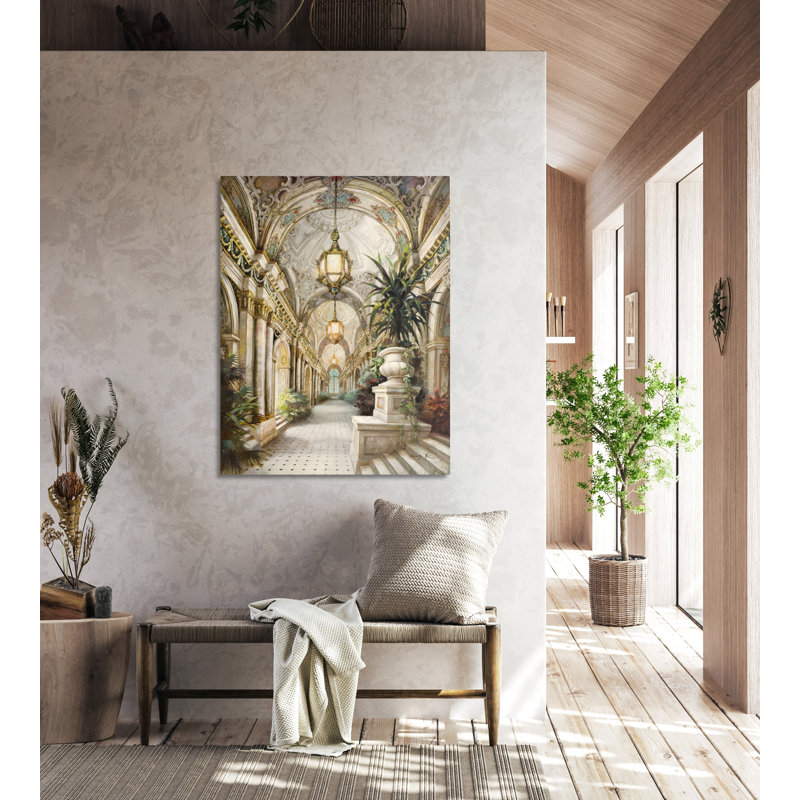 Intérieur de palais - peinture sur toile tendue