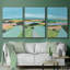 «Bright Coloured Countryside I», reproduction sur toile 3 pièces-1150838724-1150838723