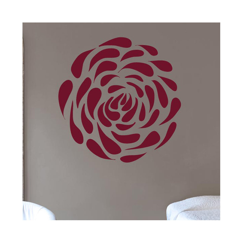 Plants & Flowers Wall Decal, Burgundy
