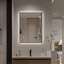 24" x 32" LED Bathroom Mirror, Aluminum Frame Backlit Vanity Mirror, Anti-Fog, Dimmable & 3 Colour Temperature, Memory Function, Wall Mounted (Horizontal/Vertical)
