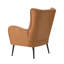 Fauteuil à oreilles en similicuir avec garniture cloutée 30 po Ebbert-647834389
