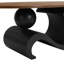 Table basse ovale et ronde de style industriel, 2 pièces pour espace de vie principal, structure en métal, pieds réglables, noir, design, métal, assemblage rapide