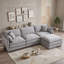 Canapé modulaire en L avec repose-pieds mobile modulaire à 3 places Modern Chenille-18847463