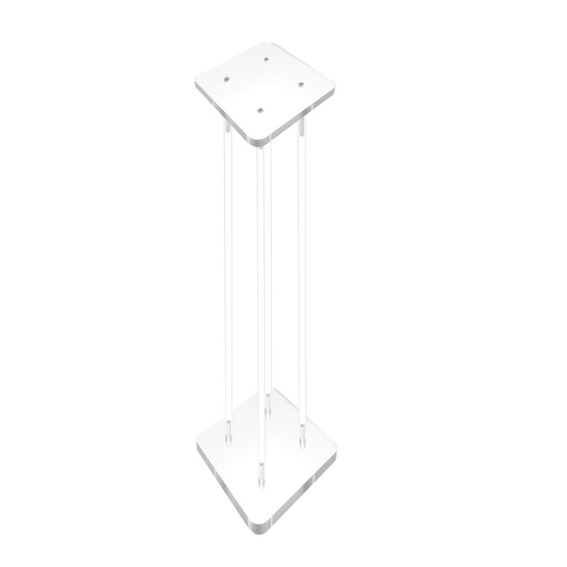 1" Rods Clear Riser Acrylic Transparent Plexiglass Pedestal Table Display Podium, 30" H x 9" W x 9"D