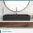 24"X16" Matte Black Rectangular Countertop Vessel Sink Fired Ceramic Above Counter Bathroom Basin