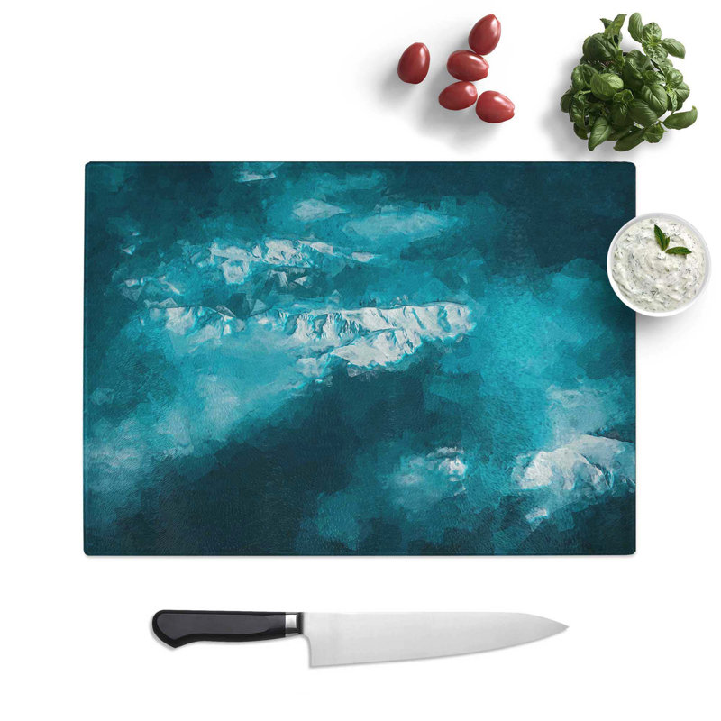 Glass Mountain Tops in Romania in Abstract Chopping Board, 39 cm W x 28.5 cm L