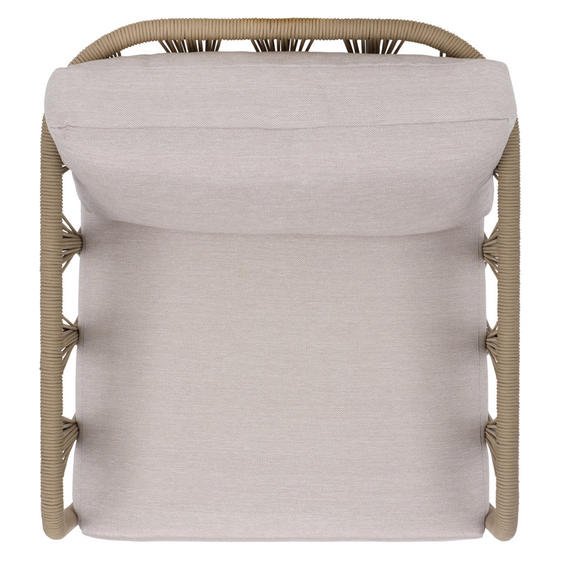 Franklyn Rope And Aluminum Patio Chair, Tan
