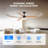 52 Inch Ceiling Fan With Led Night Light High Air Volume-358576116