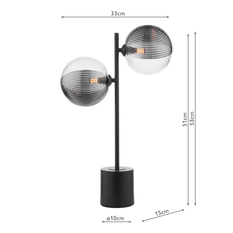 Metal Table Lamp Lamp, Black