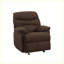 Fauteuil inclinable et oscillant inclinable avec glissement en douceur | Chocolat | Microfibre