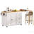 Extendable Kitchen Island With Dining Table, Storage, And Power Outlet, Perfect For Multi-Functional Kitchen Use And Entertaining.-1050007416