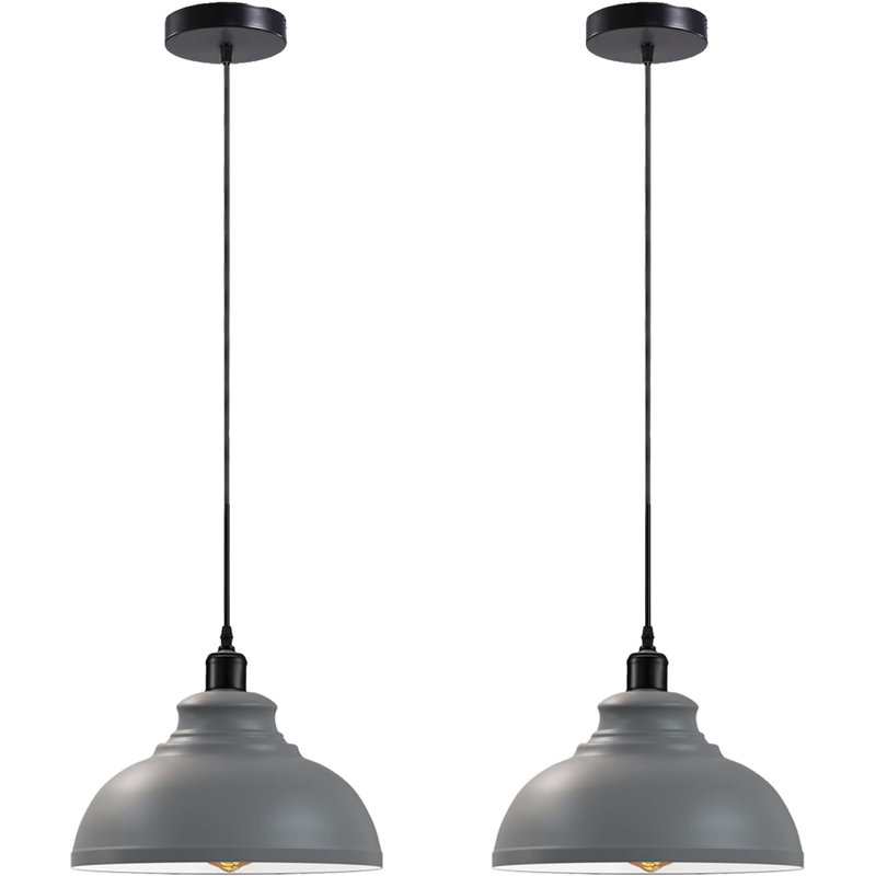 1 - Light Dome Pendant, Grey