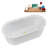 59" Streamlin Soaking Freestanding Tub and Tray With Internal Drain-102216298