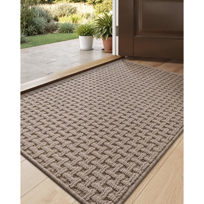 Tapis d'entrée antidérapant 24 x 36, tapis d'entrée lavable à l'intérieur
